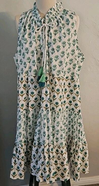 Philosophy Dresses & Skirts - Philosophy Tiered Maxi Dress w/ Paisley Blues and Green Dress Sz XL